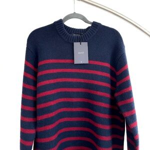 La Ligne Mr. Marin Sweater in Navy/ Burgundy NEW
